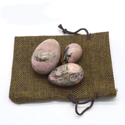 Kegel-oefening Ei Set Rhodonite Stone Jade Yoni Massage voor het emotionele welzijn van vrouwen