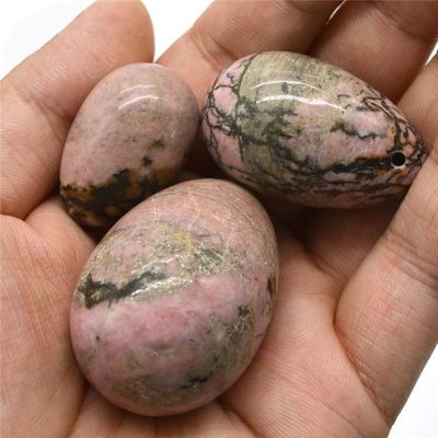 Kegel-oefening Ei Set Rhodonite Stone Jade Yoni Massage voor het emotionele welzijn van vrouwen