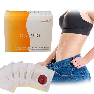 30pcs Magnet Body Slim Patch Navel Buik Slimming Patches Gewichtsverlies Brandend Patches Voor Vet Firming Stickers Wit Rood