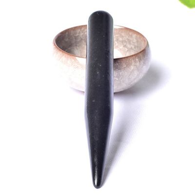Acupunctuurpuntmassage Guasha Pen van zorg voor de lichaamsvorm van Dangle Charm Ball Bian Stone Facial Gua Sha Massager
