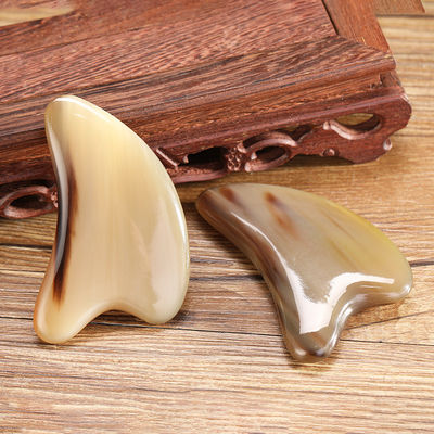 Gezichtsschoonheid Gua Sha Gereedschap Stier Hoorn Hartvormig Schraapbord voor lichaamshuidverzorging en Acupunctuurstok
