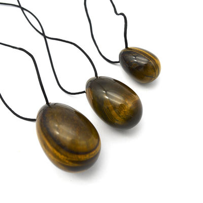 4pcs Tiger Eye Drilled Yoni Eggs And Wands Set met doos Perfect voor feestdagen en steen beeldhouwcollectie