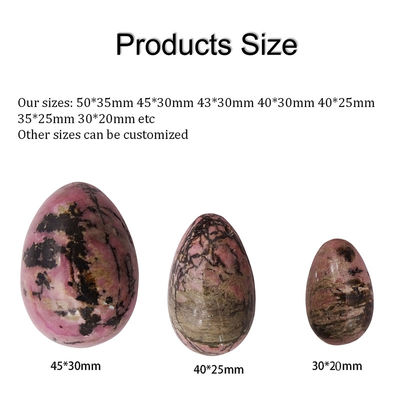 Kegel-oefening edelstenen warm jade rhodonite palmbestenen yoni eieren voor vrouwen bekken spieren training in 3 maten