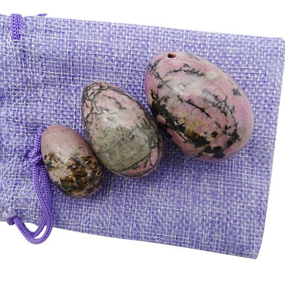 Kegel-oefening edelstenen warm jade rhodonite palmbestenen yoni eieren voor vrouwen bekken spieren training in 3 maten