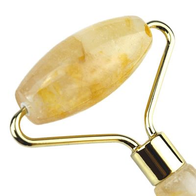 Gezichtsmassage gereedschappen natuurlijke gele citroen gezichtsroller 100% natuurlijke jade massager voor spiermassage huidverzorgingsproducten