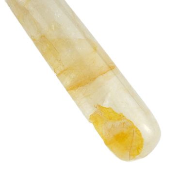 Gezichtsmassage gereedschappen natuurlijke gele citroen gezichtsroller 100% natuurlijke jade massager voor spiermassage huidverzorgingsproducten