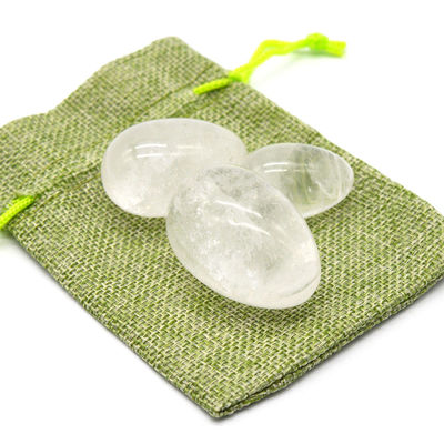 Crystal Clear Rock Quartz Yoni Eieren Gepolijst Techniek OEM Geaccepteerd Natuurlijke Edelsteen Chakra Healing Lapidary