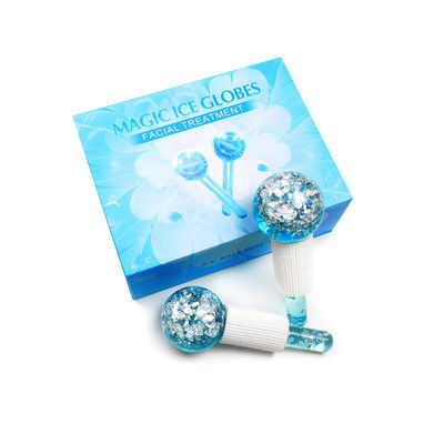 Borosilicaatglas 24K goudfolie ijsballen voor gezichtsmassage om zwelling ontsteking en zakken onder de ogen te verminderen