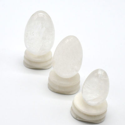 Crystal Clear Rock Quartz Yoni Eieren Gepolijst Techniek OEM Geaccepteerd Natuurlijke Edelsteen Chakra Healing Lapidary