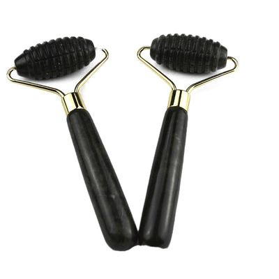 Gepersonaliseerd logo beschikbaard Spikey Natural Xiuyan Jade Facial Guasha Roller Face Massager voor huidmassage Gua Sha schoonheidsinstrumenten voor vrouw