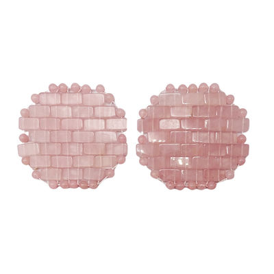 Gezichtsmasker 100% natuurlijk Rozenkwarts Mini Oogbedekkingen voor gezichtsbehandeling Gezwollen ogen Hoofdpijn Migraine Slaap oog/gezichtsmasker