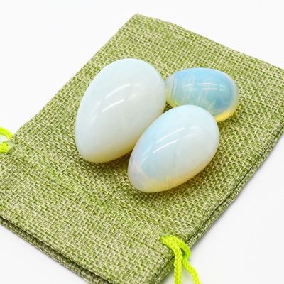 Opaliet Yoni-eier Bekken Kegel-oefening Jade-eier voor het versterken van vaginale spieren en kristallen balmassage