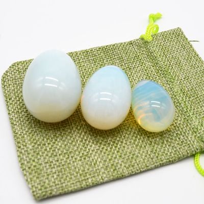 Opaliet Yoni-eier Bekken Kegel-oefening Jade-eier voor het versterken van vaginale spieren en kristallen balmassage