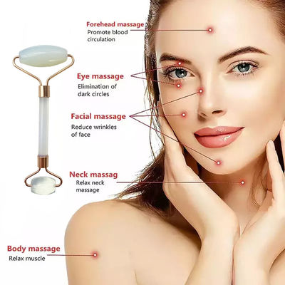 Jade Guasha Roller Tools Opal Jade Gezichtsroller Gua Sha Massager voor gezicht en ogen Zwelling verlichting Vermindering van huidrimpels