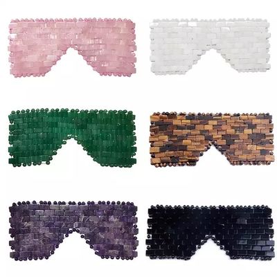 16*9cm Eco-vriendelijk natuurlijk Jade Gezichtsmasker en Rose Quartz Gezichtsmasker Beauty Essential Double Pack