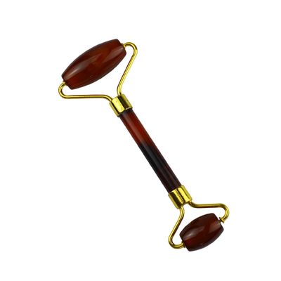 Gepersonaliseerd logo beschikbaard 100% Authentieke natuurlijke Carnelian Jade Guasha Roller Massage Anti-aging Face Gua Sha Roller