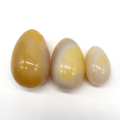 Graveren Natuurlijke Agate Steen Eieren Gedrolde Vaginale Oefening Jade Eieren 45*30mm/40*25mm/30*20mm