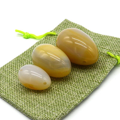 Graveren Natuurlijke Agate Steen Eieren Gedrolde Vaginale Oefening Jade Eieren 45*30mm/40*25mm/30*20mm