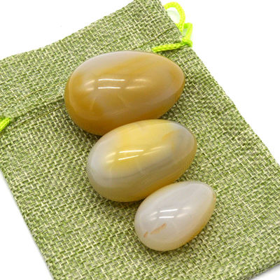 Graveren Natuurlijke Agate Steen Eieren Gedrolde Vaginale Oefening Jade Eieren 45*30mm/40*25mm/30*20mm