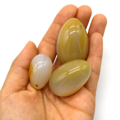Graveren Natuurlijke Agate Steen Eieren Gedrolde Vaginale Oefening Jade Eieren 45*30mm/40*25mm/30*20mm