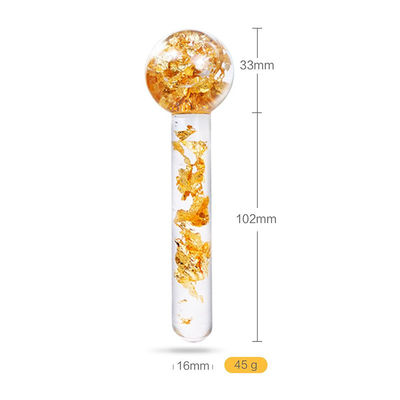 Koelende ijsbolletjes 24K Goud Gezichtsmassager Roller voor dagelijkse schoonheidsroutines om gezichtszwelling en donkere kringen te verminderen