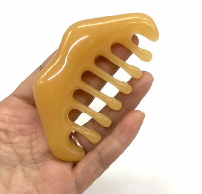 ISO9001-gecertificeerde hars Gua Sha Massager Comb voor hoofdhuidverzorging en acupunttherapie Bijenwas