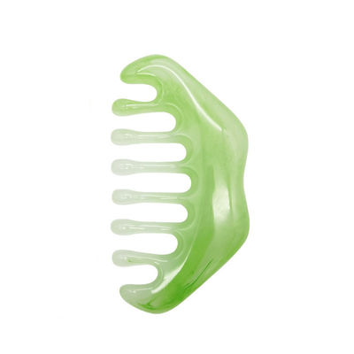 ISO9001-gecertificeerde hars Gua Sha Massager Comb voor hoofdhuidverzorging en acupunttherapie Bijenwas