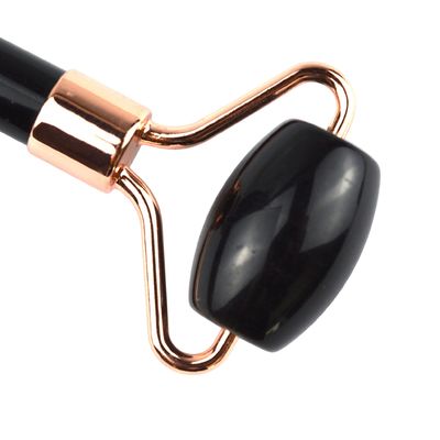 Natural Black Obsidian Roller Guasha Massage Facial Gua Sha Roller voor Gezicht Nek en Oog Classic Jade Roller betaalbaar