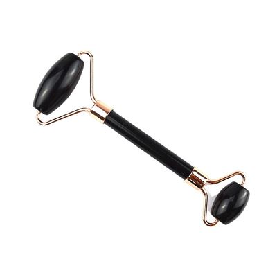 100% natuurlijke edelsteen Zwarte Obsidian Gezicht Jade Guasha Roller Massager Gua Sha Gezicht Massage Schoonheid Tools Huidverzorging Tools