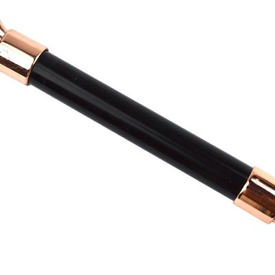 100% natuurlijke edelsteen Zwarte Obsidian Gezicht Jade Guasha Roller Massager Gua Sha Gezicht Massage Schoonheid Tools Huidverzorging Tools