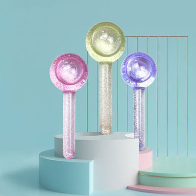 Anti-aging gezichtsmassage gereedschap ijsbolletjes glitters voor het afkoelen van het gezicht nek en ogen strakker huid borosilicaat glas