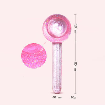 Anti-aging gezichtsmassage gereedschap ijsbolletjes glitters voor het afkoelen van het gezicht nek en ogen strakker huid borosilicaat glas