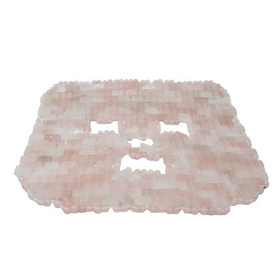 Gepolijst gezichtsmasker Natuurlijke edelsteen Jade Slaapmasker Roze kwarts Oog Anti-aging Warm of koud met behulp van steen