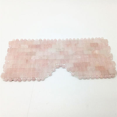 OEM geaccepteerd roze kwarts oogmasker natuurlijke edelsteen jade slaapmasker voor anti-aging warm of koud in 2024