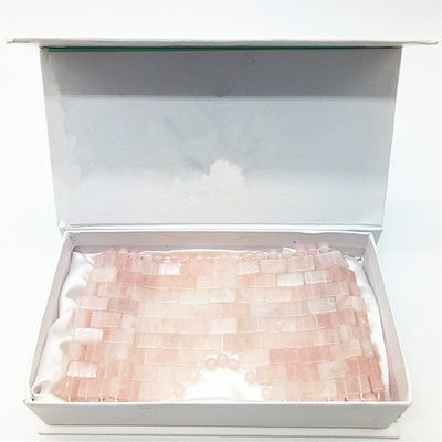 OEM geaccepteerd roze kwarts oogmasker natuurlijke edelsteen jade slaapmasker voor anti-aging warm of koud in 2024