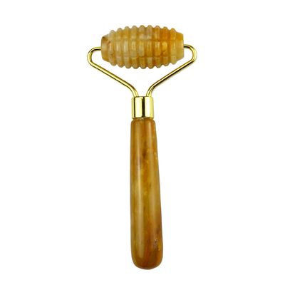 Gezichtsmassageapparaat Gele Jade Custom Edelsteen Jade Roller voor gezichts- en nekmassage