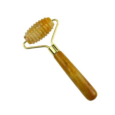 Gezichtsmassageapparaat Gele Jade Custom Edelsteen Jade Roller voor gezichts- en nekmassage