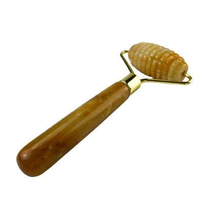 Gezichtsmassageapparaat Gele Jade Custom Edelsteen Jade Roller voor gezichts- en nekmassage