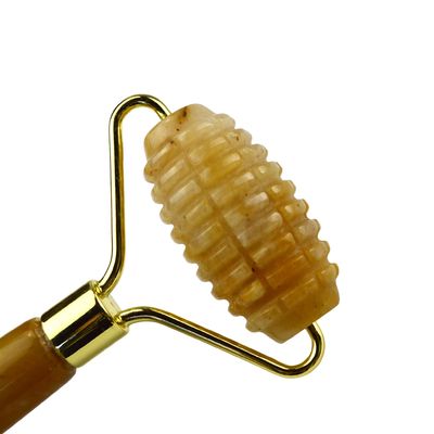 Gezichtsmassageapparaat Gele Jade Custom Edelsteen Jade Roller voor gezichts- en nekmassage