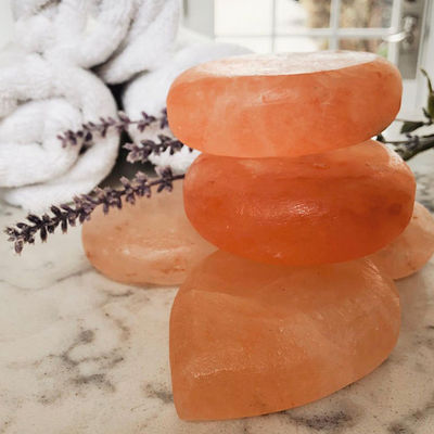 250 g natuurlijke Himalaya Rozen Zout Zeep voor schoonheidssalon SPA Essentiële Olie Handgemaakte Schrapen Massage Koud Warm Compress Steen