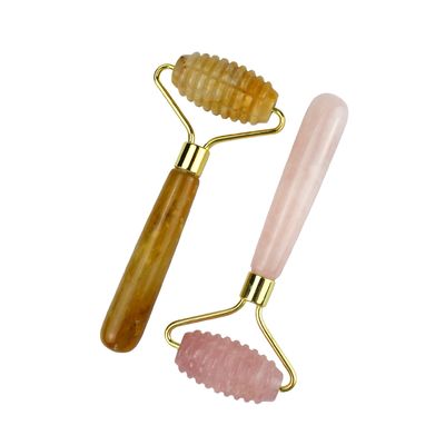 Gezichtsmassagetool 100% natuurlijk rozenkwarts Gua Sha Jade Roller voor huidverzorging en massagetools