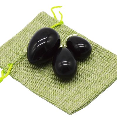 Handgesneden 2024 Zwarte Obsidian Yoni Eieren Kegel Oefen Gereedschap voor Vrouwen Gezondheid en Welzijn