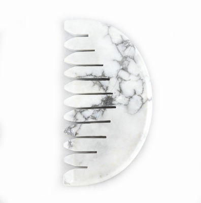 Verlicht moeiteloos de spanning van de hoofdhuid met Natura White Turquoise Jade Hair Comb Gua Sha Tools