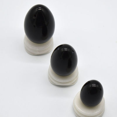 Handgesneden 2024 Zwarte Obsidian Yoni Eieren Kegel Oefen Gereedschap voor Vrouwen Gezondheid en Welzijn