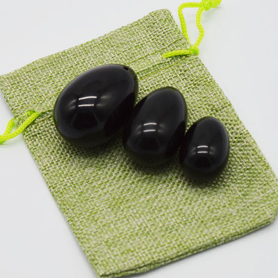 Handgesneden 2024 Zwarte Obsidian Yoni Eieren Kegel Oefen Gereedschap voor Vrouwen Gezondheid en Welzijn