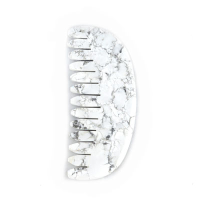 Verlicht moeiteloos de spanning van de hoofdhuid met Natura White Turquoise Jade Hair Comb Gua Sha Tools