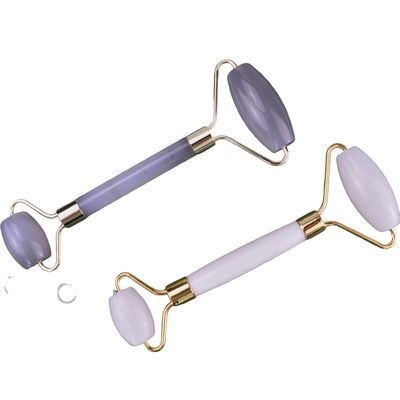 Natural White Jade Roller Guasha Face Beauty Massager Facial Gua Sha Massage Tools Anti Aging Custom Logo voor gezichtsmassage