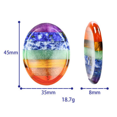 Chakra Balancing Essential Natural Worry Stone Finger Massage Tool met 45*35*8mm Grootte en ISO9001 Certificaat