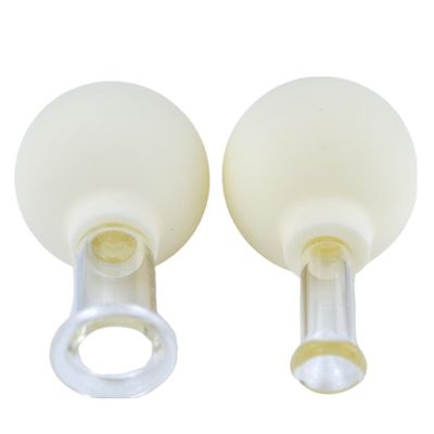 2pcs Gezicht Guasha Rimpelverwijdering Huidverzorging Spa Schoonheidssalon Therapiebekers 2024 Silicone Glas Vacuum Zuigbeker Set