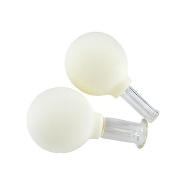 2pcs Gezicht Guasha Rimpelverwijdering Huidverzorging Spa Schoonheidssalon Therapiebekers 2024 Silicone Glas Vacuum Zuigbeker Set
